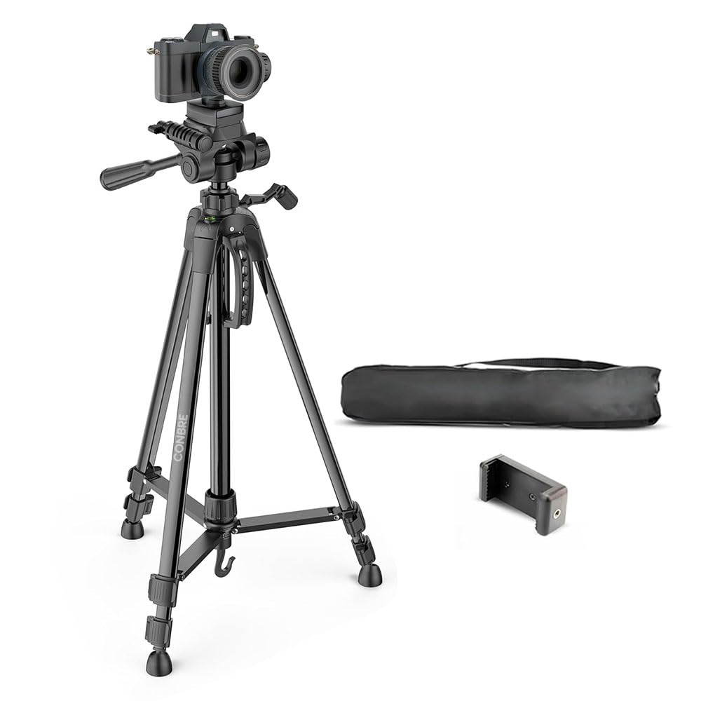 Conbre F-3366 Professional 55.5Inch (141CM) Tripod for DSLR, Camera